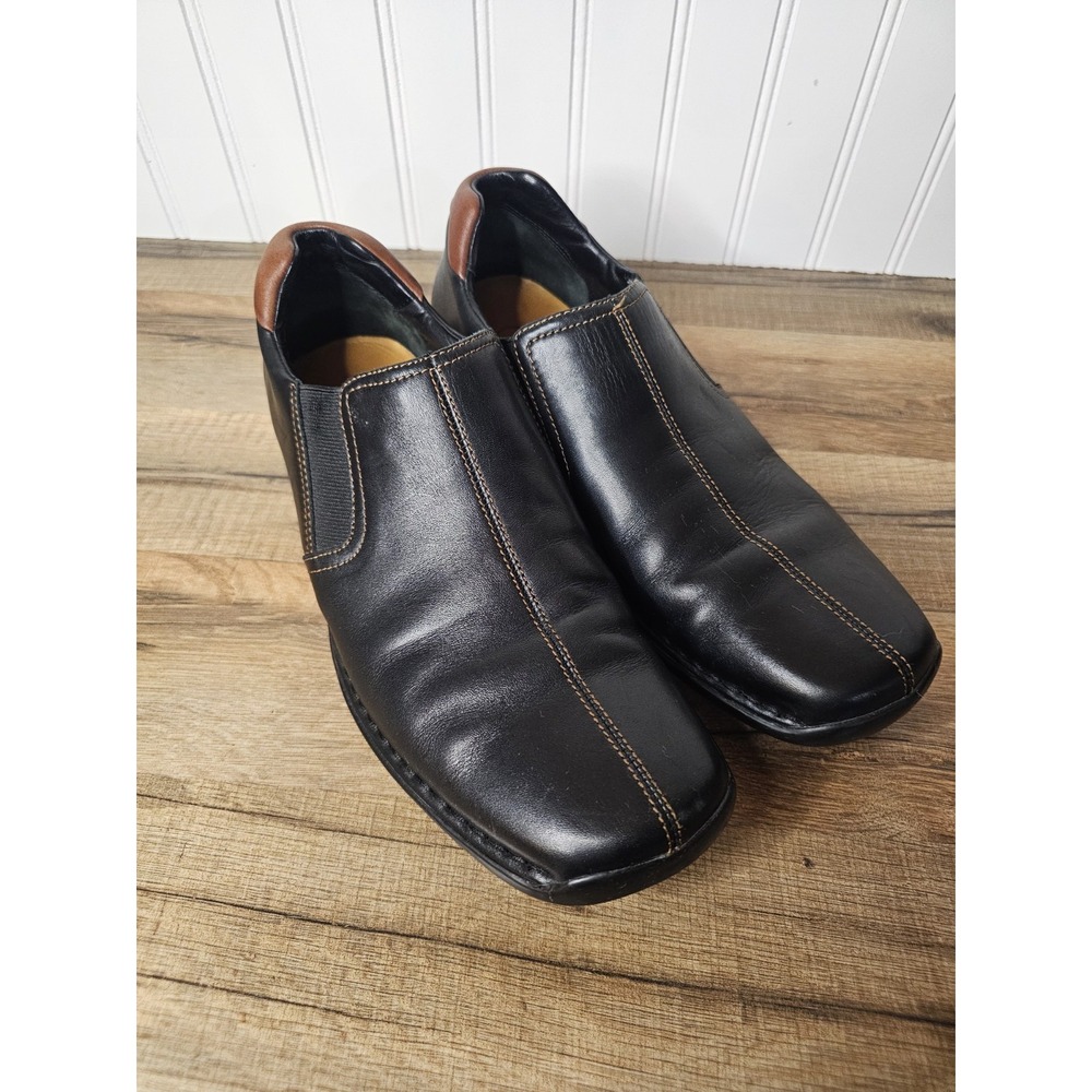COLE HAAN Zeno Leather Slip On Loafers Men's 8.5 Black Casual Shoes C07485